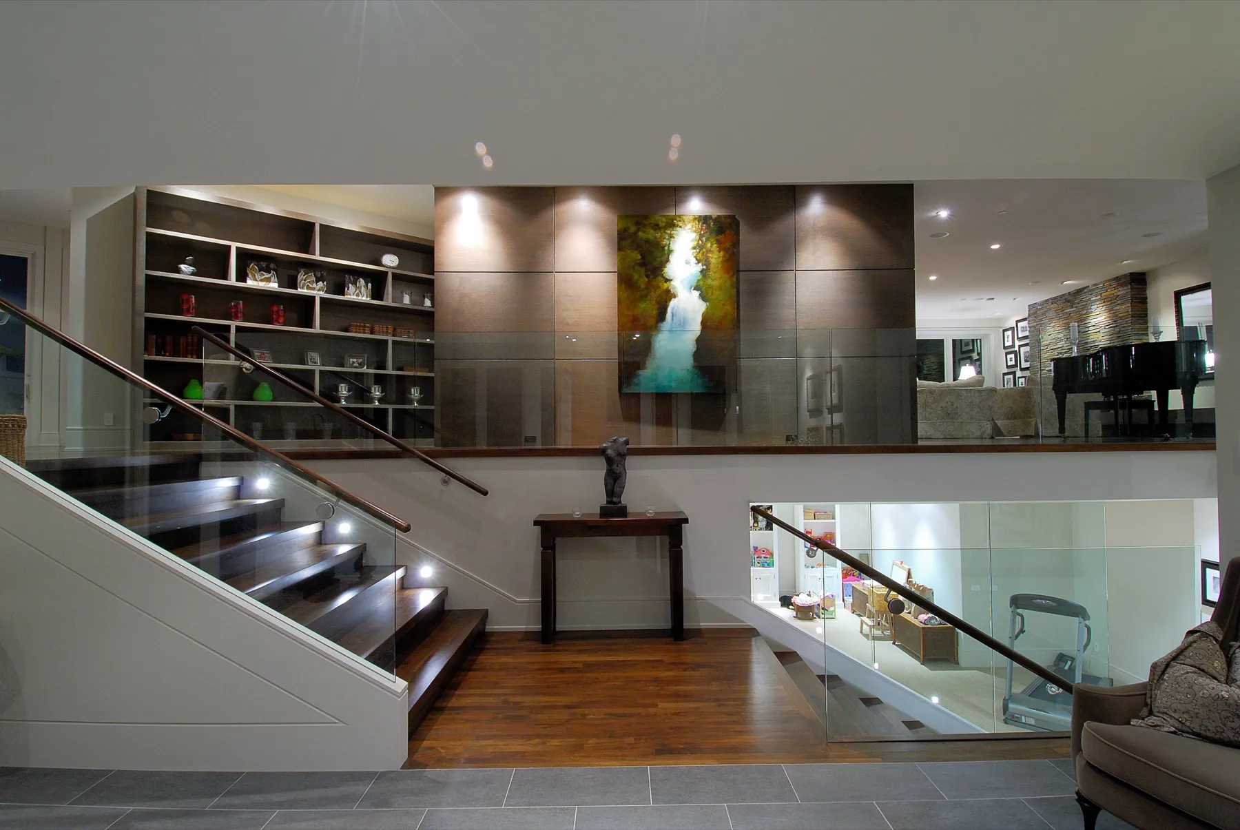 Coastline, Stair landing art wall