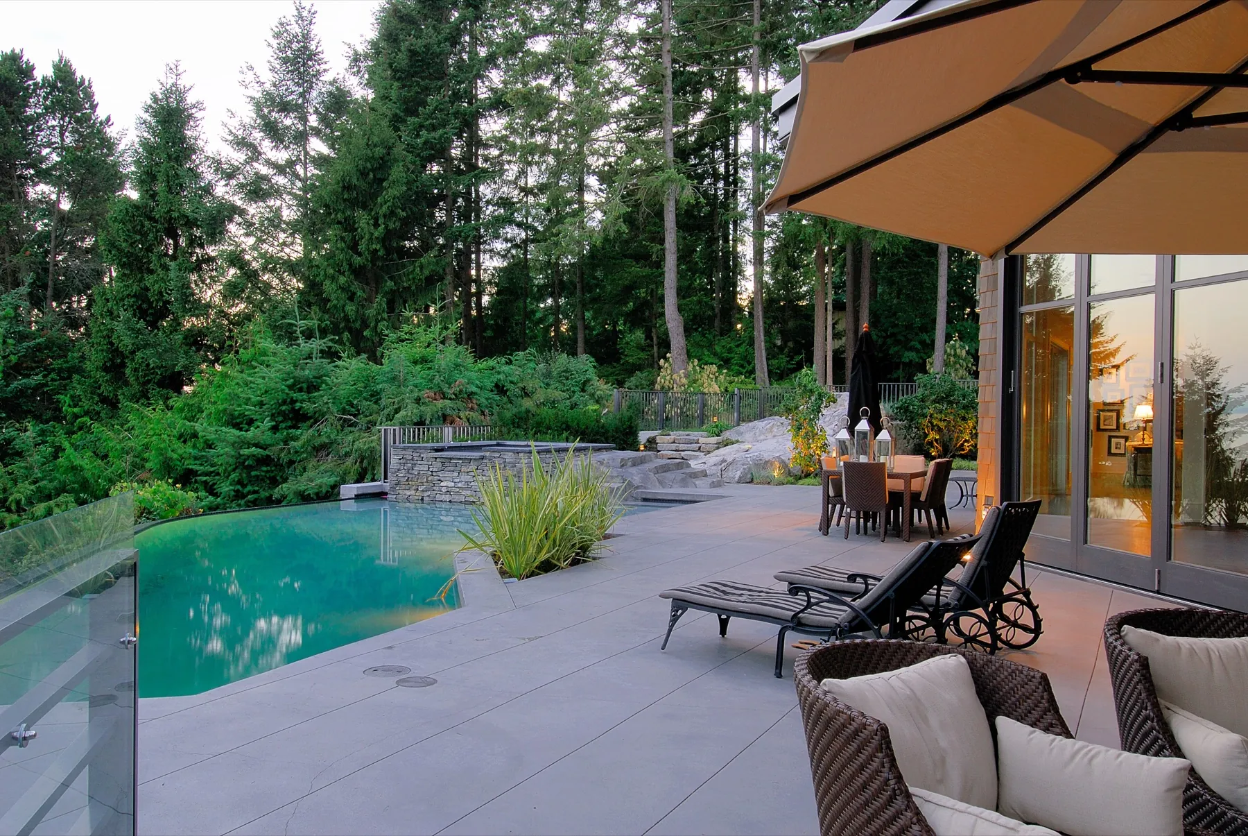 Coastline, Pool patio interior glow twilight