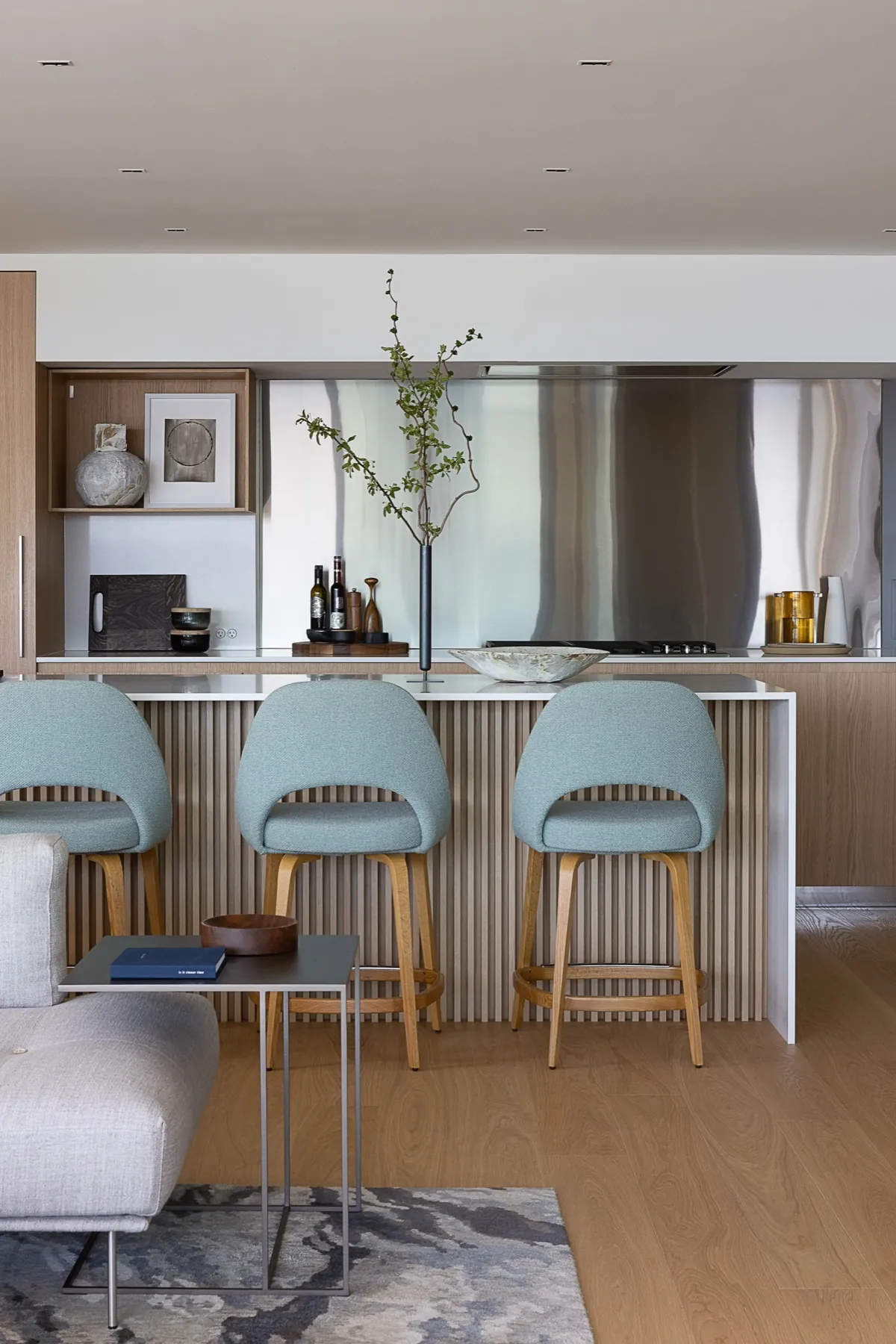 Shoreline, Kitchen bar stools chrome styled
