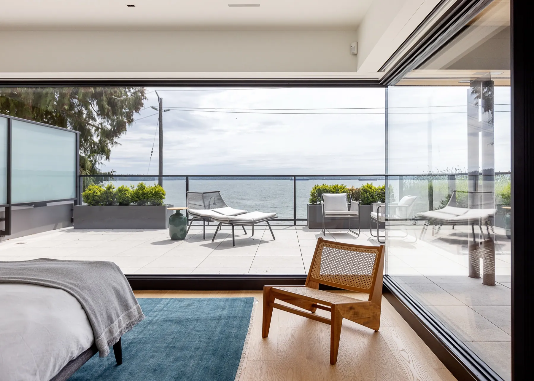 Shoreline, Primary bedroom ocean deck view