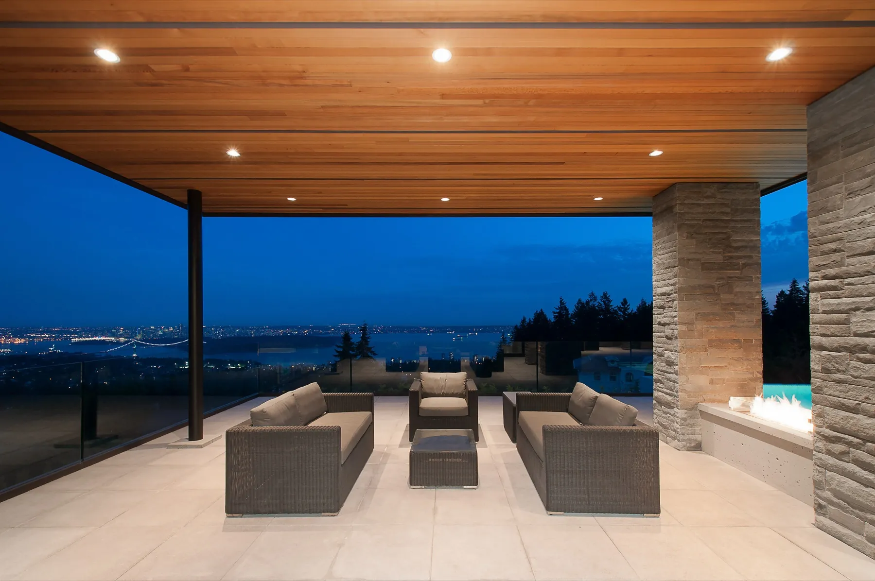 Skyline, Covered patio twilight