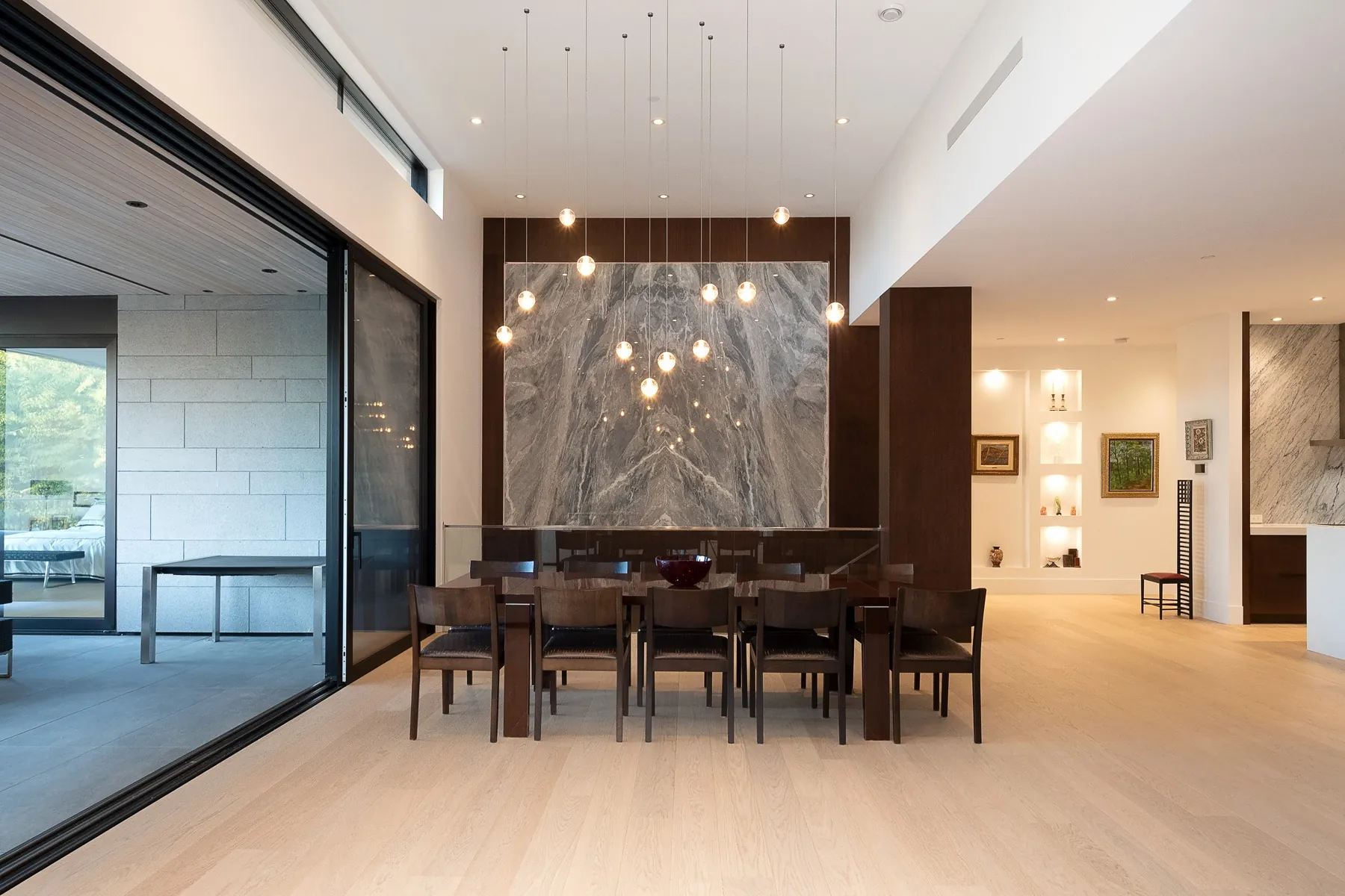 The Canopy, Dining marble feature wall