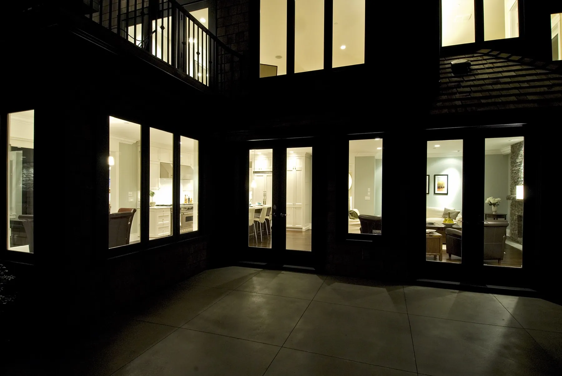 Timberline, Rear exterior at twilight
